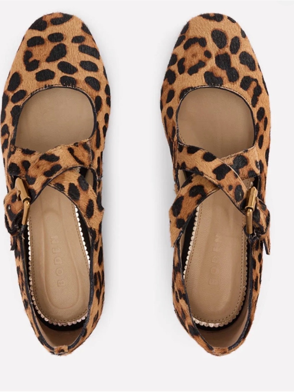 Boden Cross Strap Mary Jane Classic Leopard size 8(39) - Picture 4 of 13